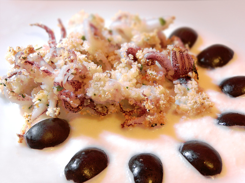 Ciuffi Di Calamari Gratinati Al Forno Con Crema Di Mozzarella E Olive Nere Just Breathe And Jump